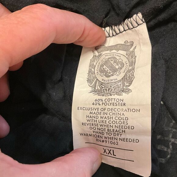 La Cosa Nuestra 2X, Black Sheer TShirt. So cool! Skulls, Roses, Mexico. RARE.5/5 - Picture 10 of 10